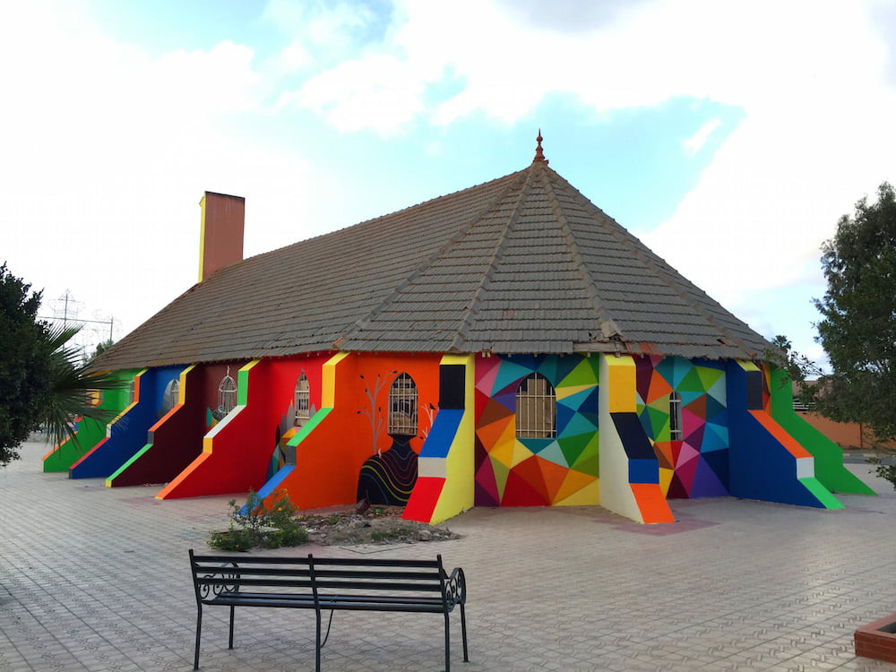 11 Mirages to Freedom: Moroccan church turned into vibrant geometric murals by Okuda San Miguel 