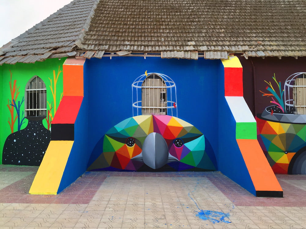 11 Mirages to Freedom: Moroccan church turned into vibrant geometric murals by Okuda San Miguel 