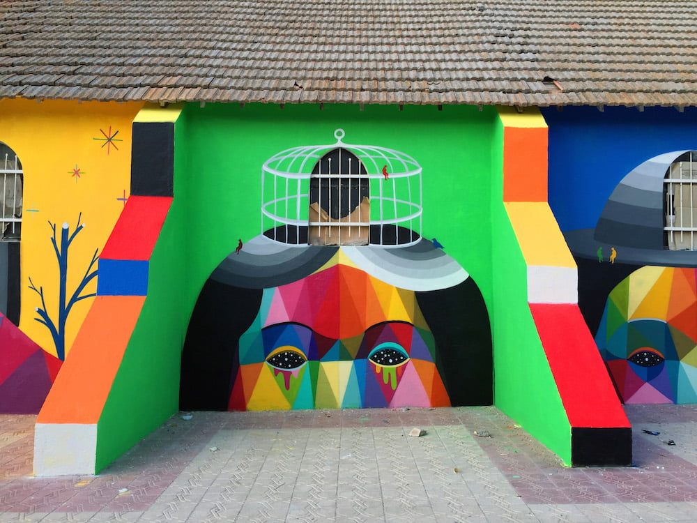 11 Mirages to Freedom: Moroccan church turned into vibrant geometric murals by Okuda San Miguel 