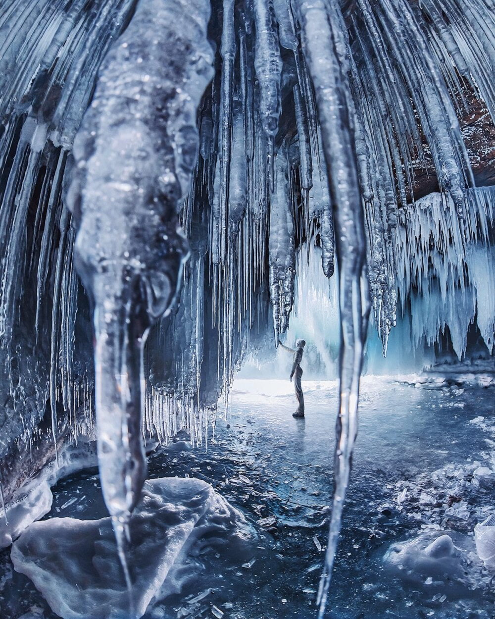 Baikal Fairytale: superb fashion photography series on the frozen waters of Lake Baikal by Kristina Makeeva