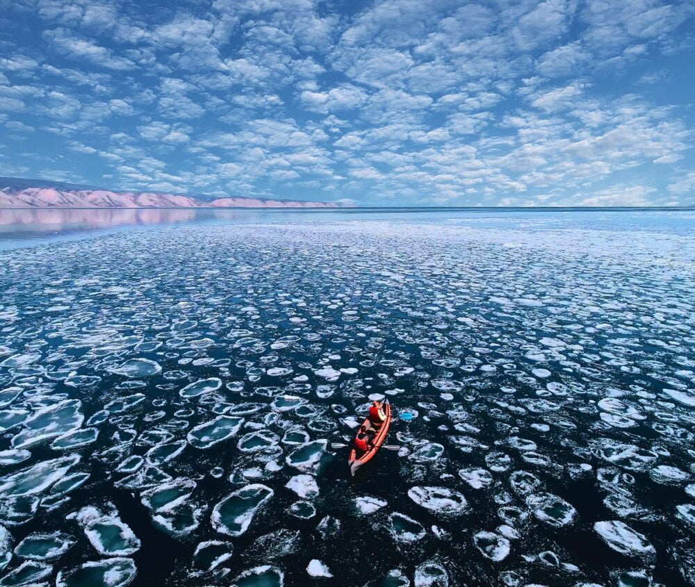Baikal Fairytale: superb fashion photography series on the frozen waters of Lake Baikal by Kristina Makeeva