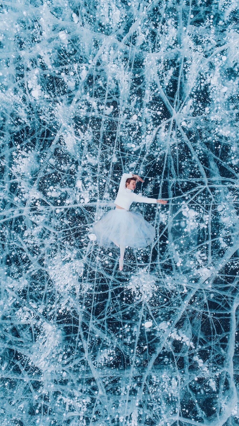Baikal Fairytale: superb fashion photography series on the frozen waters of Lake Baikal by Kristina Makeeva