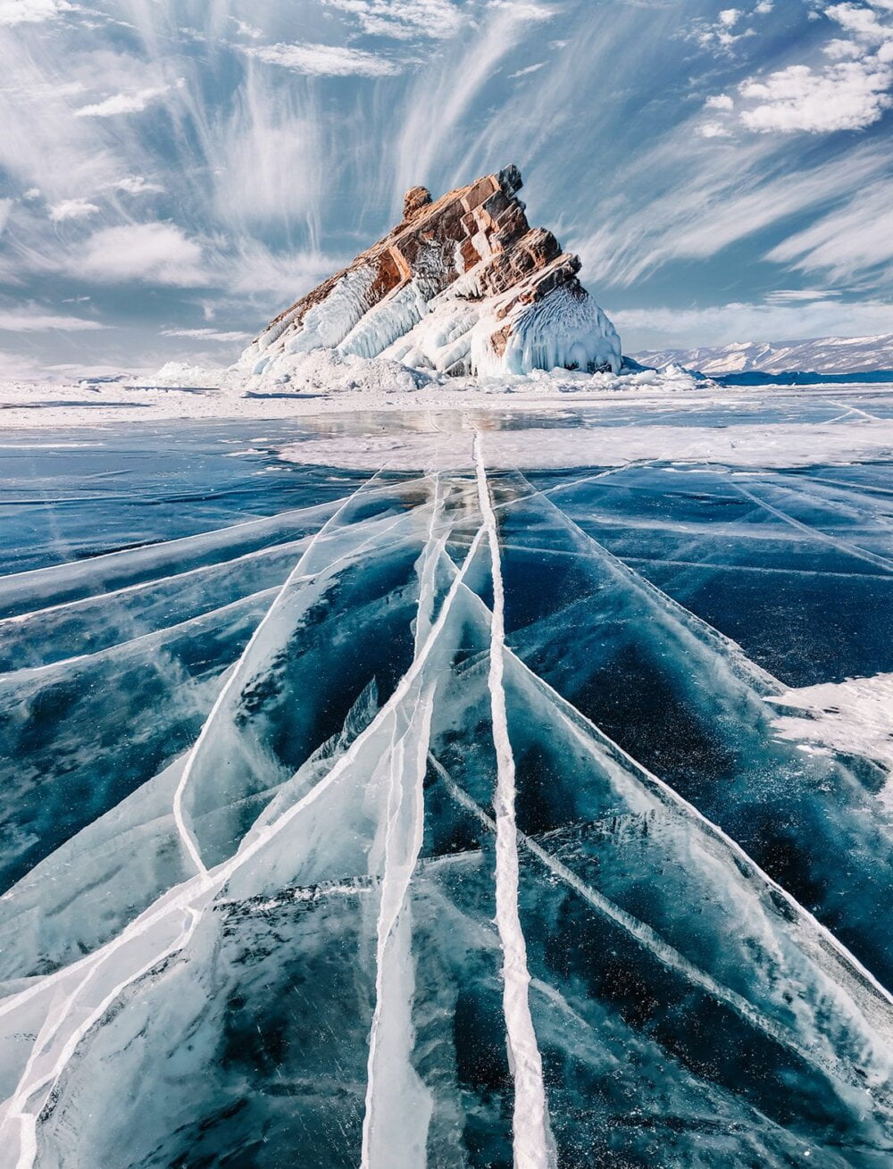 Baikal Fairytale: superb fashion photography series on the frozen waters of Lake Baikal by Kristina Makeeva