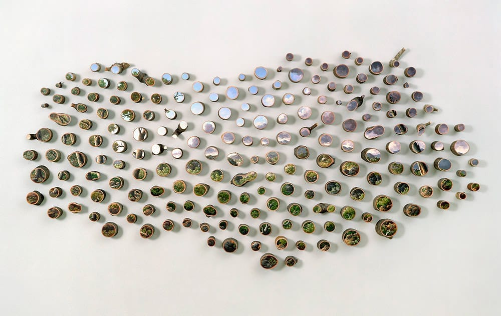 Bucolic Landscapes Painted On The Surfaces Of Cut Tree Trunks By Alison Moritsugu 2