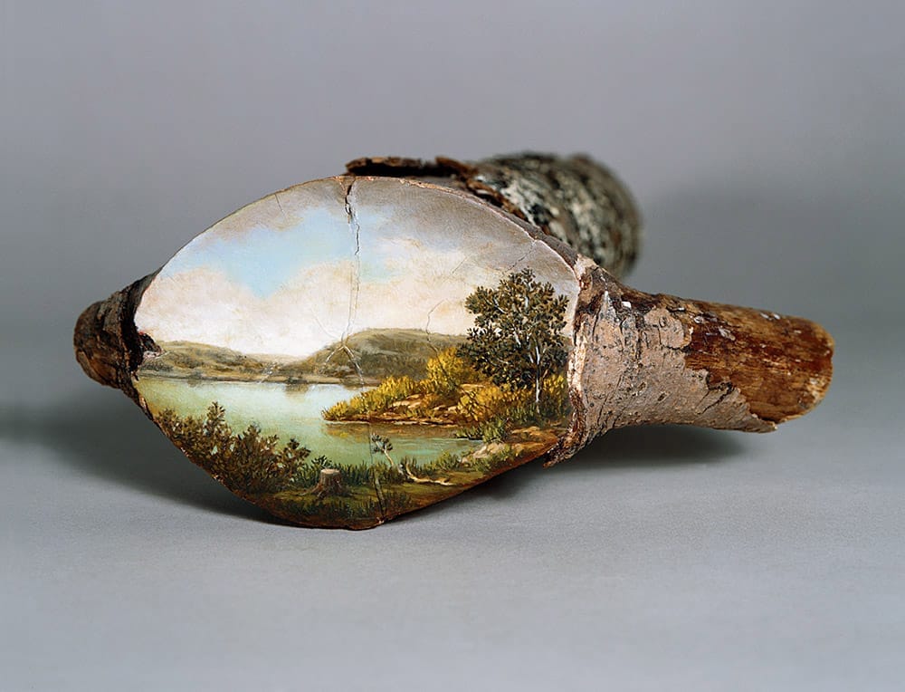 Bucolic Landscapes Painted On The Surfaces Of Cut Tree Trunks By Alison Moritsugu 8