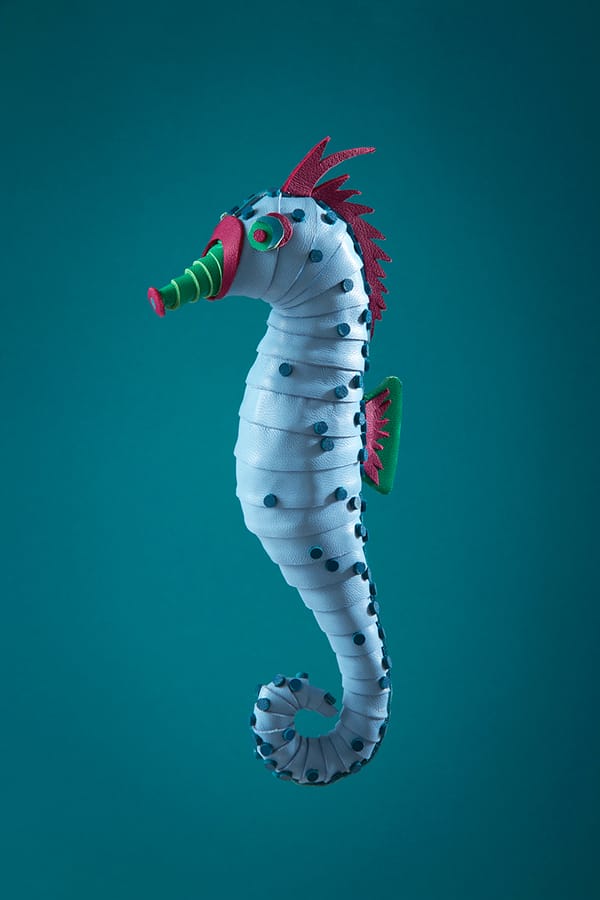 Colorful Sculptures Of Wild Animals Made From Leftover Pieces Of Leather By Lucie Thomas And Thibault Zimmermann 22