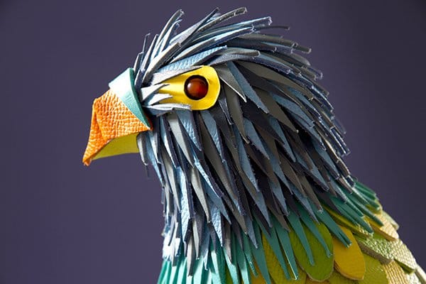 Colorful Sculptures Of Wild Animals Made From Leftover Pieces Of Leather By Lucie Thomas And Thibault Zimmermann 6