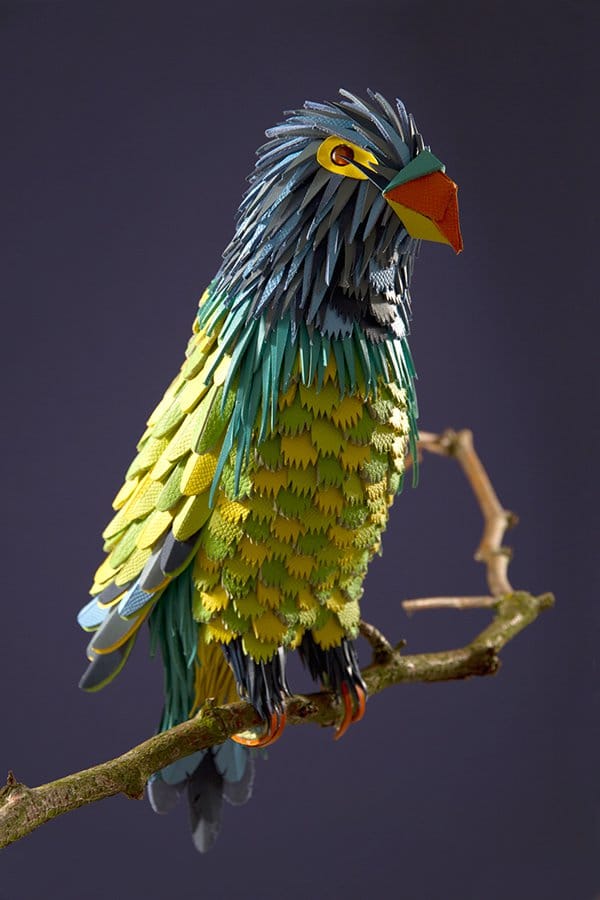 Colorful Sculptures Of Wild Animals Made From Leftover Pieces Of Leather By Lucie Thomas And Thibault Zimmermann 7