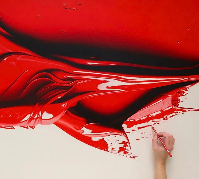 Complimentary Colors Amazingly Hyper Realistic Paint Blob Pencil Drawings By Cj Hendry 3
