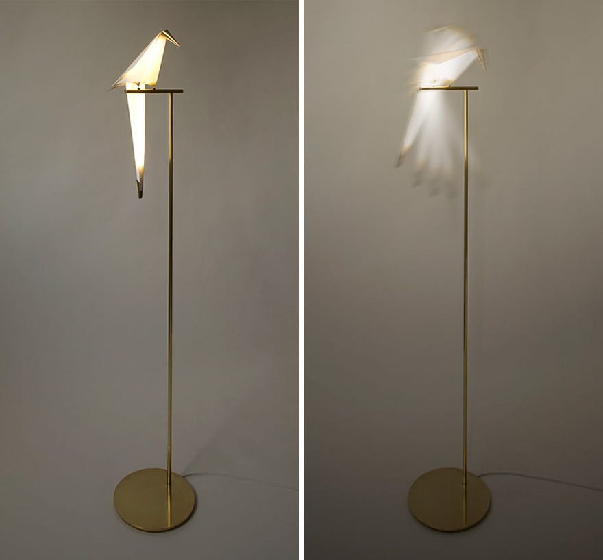 Perch Light Gorgeous Origami Bird Lamps By Umut Yamac 4
