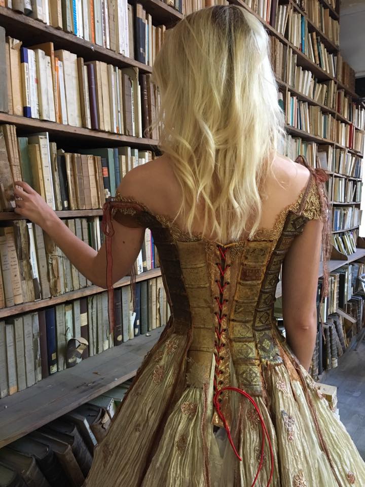 Superb Dress Made From Old Book Covers By Sylvie Facon 4