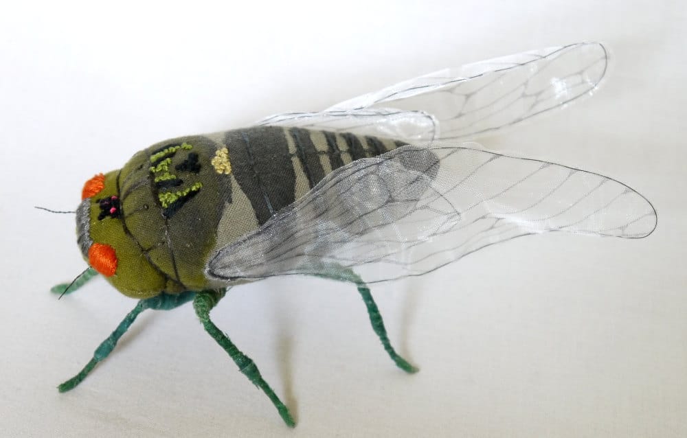 Textile Sculptures Of Moths Butterflies And Other Insects Made With Fabric And Embroidery By Yumi Okita 11