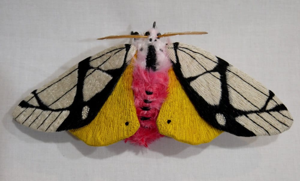 Textile Sculptures Of Moths Butterflies And Other Insects Made With Fabric And Embroidery By Yumi Okita 20