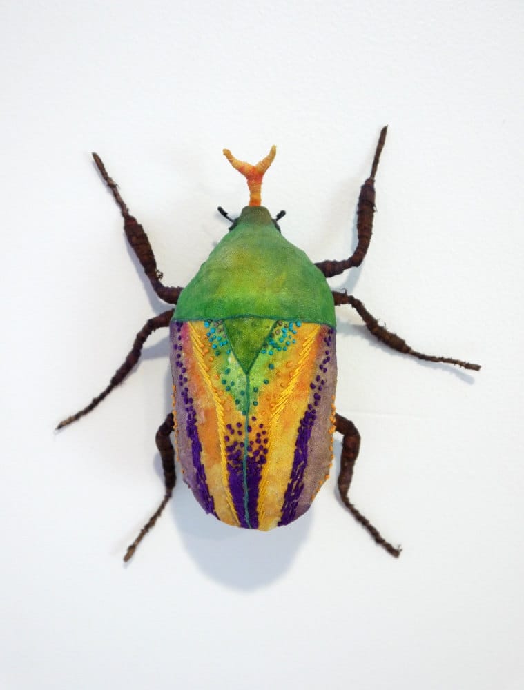 Textile Sculptures Of Moths Butterflies And Other Insects Made With Fabric And Embroidery By Yumi Okita 24