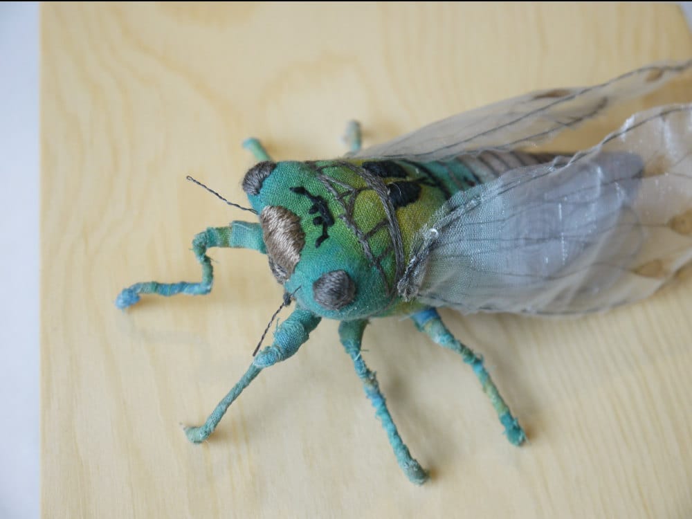Textile Sculptures Of Moths Butterflies And Other Insects Made With Fabric And Embroidery By Yumi Okita 28