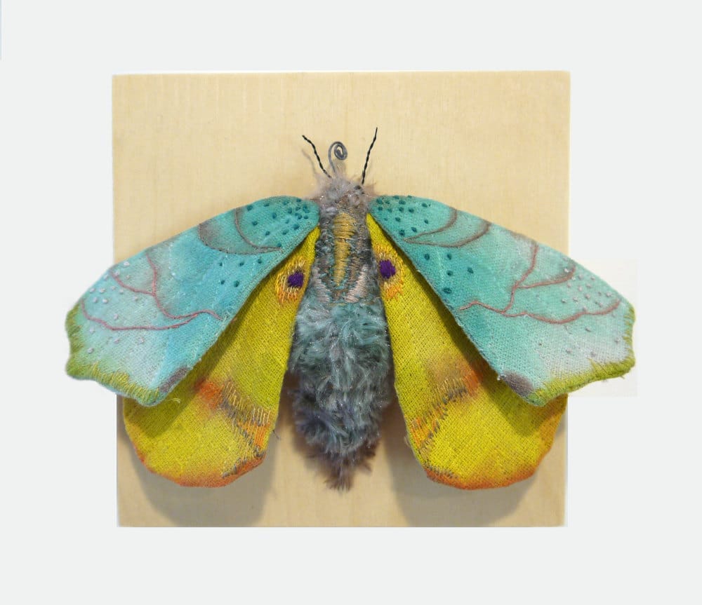Textile Sculptures Of Moths Butterflies And Other Insects Made With Fabric And Embroidery By Yumi Okita 31