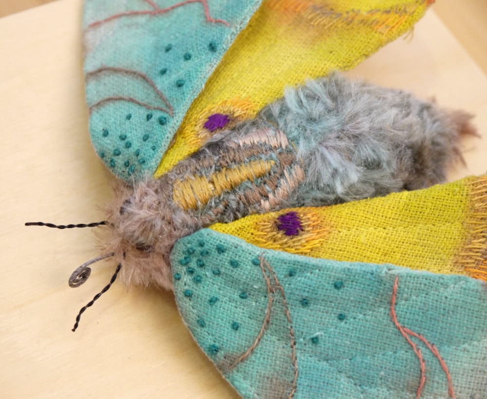 Textile Sculptures Of Moths Butterflies And Other Insects Made With Fabric And Embroidery By Yumi Okita 32