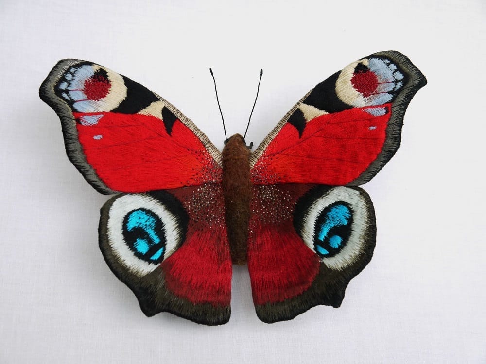 Textile Sculptures Of Moths Butterflies And Other Insects Made With Fabric And Embroidery By Yumi Okita 35