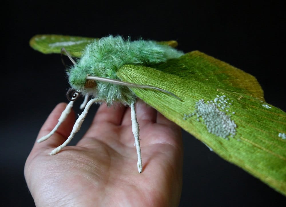 Textile Sculptures Of Moths Butterflies And Other Insects Made With Fabric And Embroidery By Yumi Okita 5