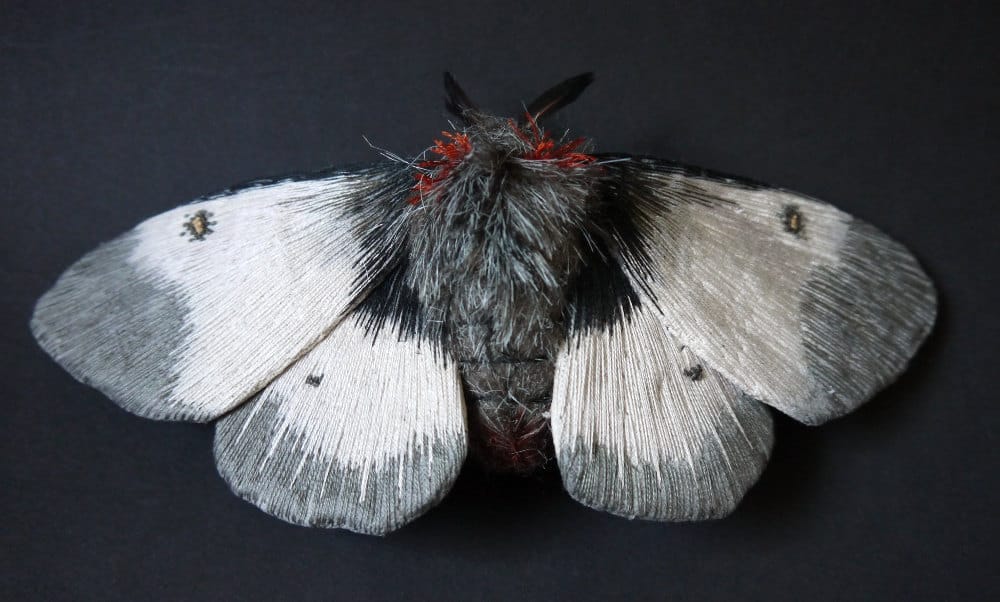 Textile Sculptures Of Moths Butterflies And Other Insects Made With Fabric And Embroidery By Yumi Okita 7