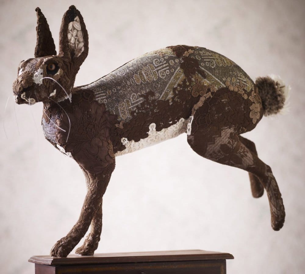 Textile Taxidermy Sculptures Of Animals Made With Antique Fabrics By Donya Coward 10