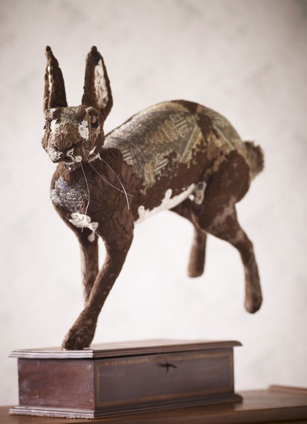 Textile Taxidermy Sculptures Of Animals Made With Antique Fabrics By Donya Coward 11