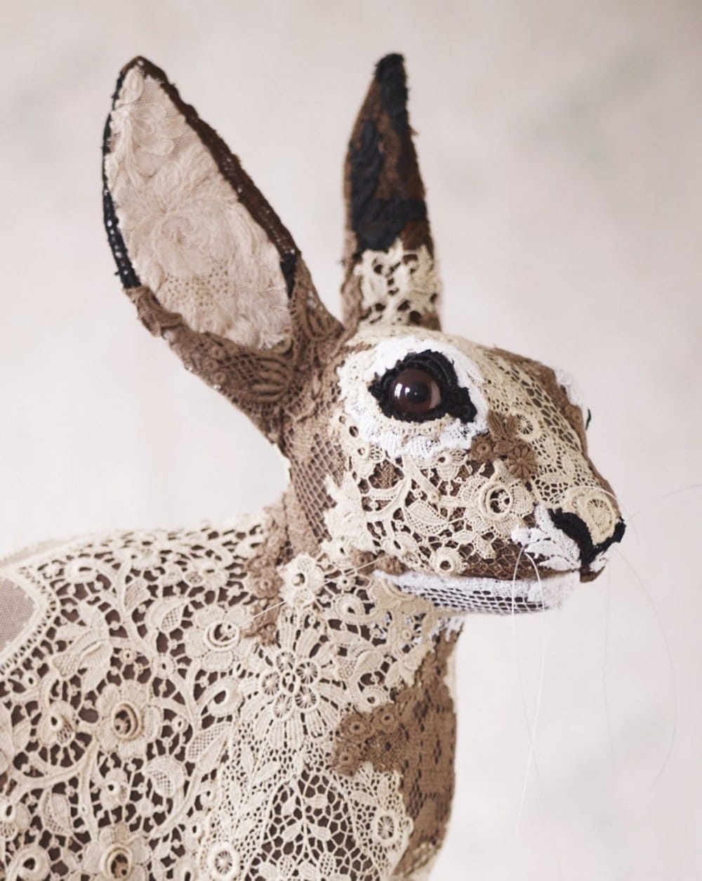 Textile Taxidermy Sculptures Of Animals Made With Antique Fabrics By Donya Coward 9