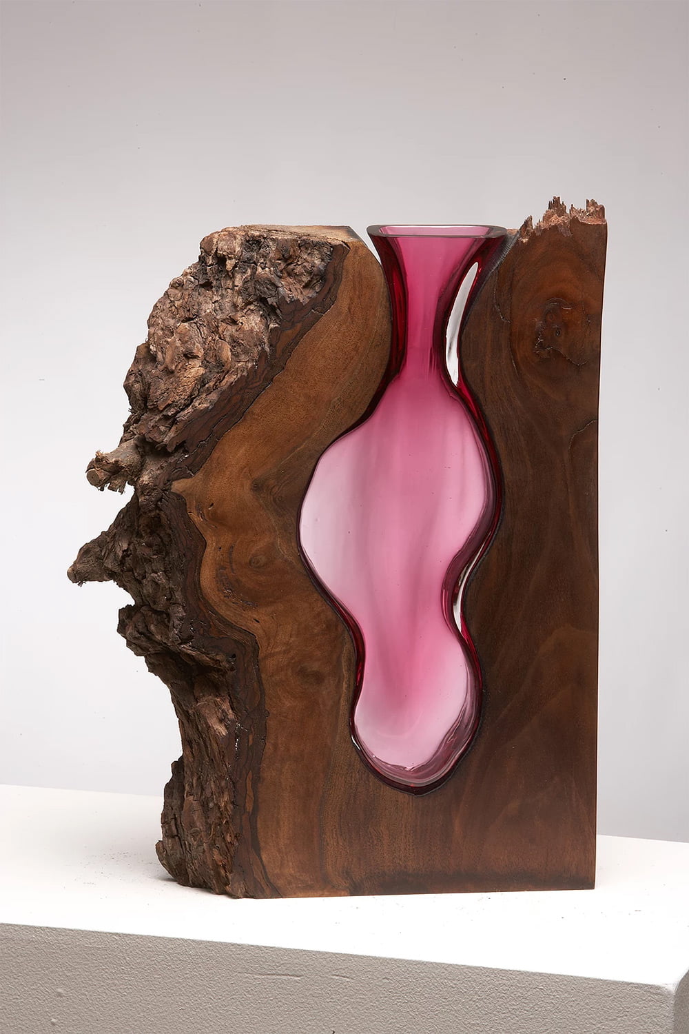 Wood Glass Glass Vases Shaped Into Wooden Enclosures By Scott Slagerman 1
