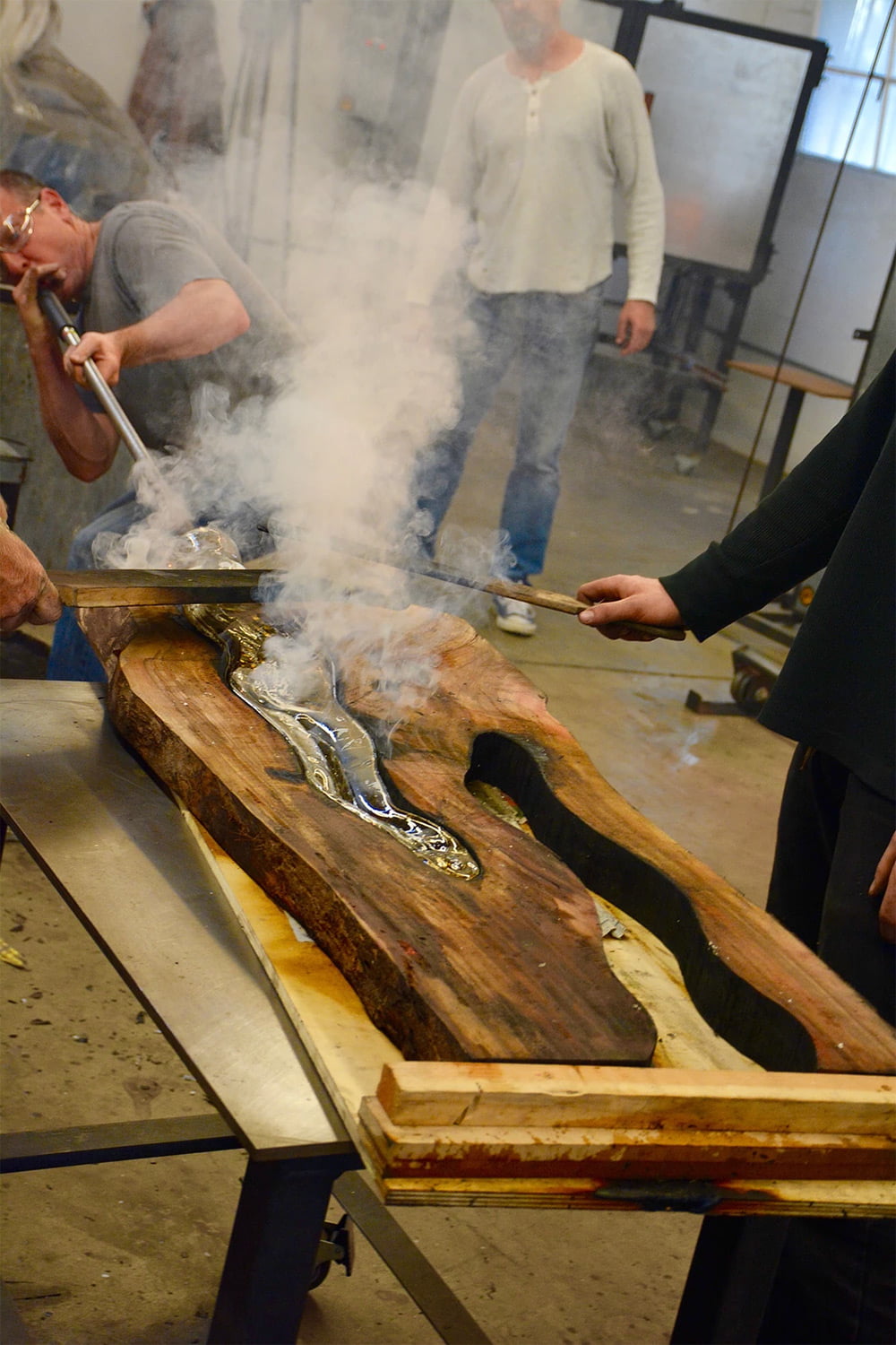 Wood Glass Glass Vases Shaped Into Wooden Enclosures By Scott Slagerman 2