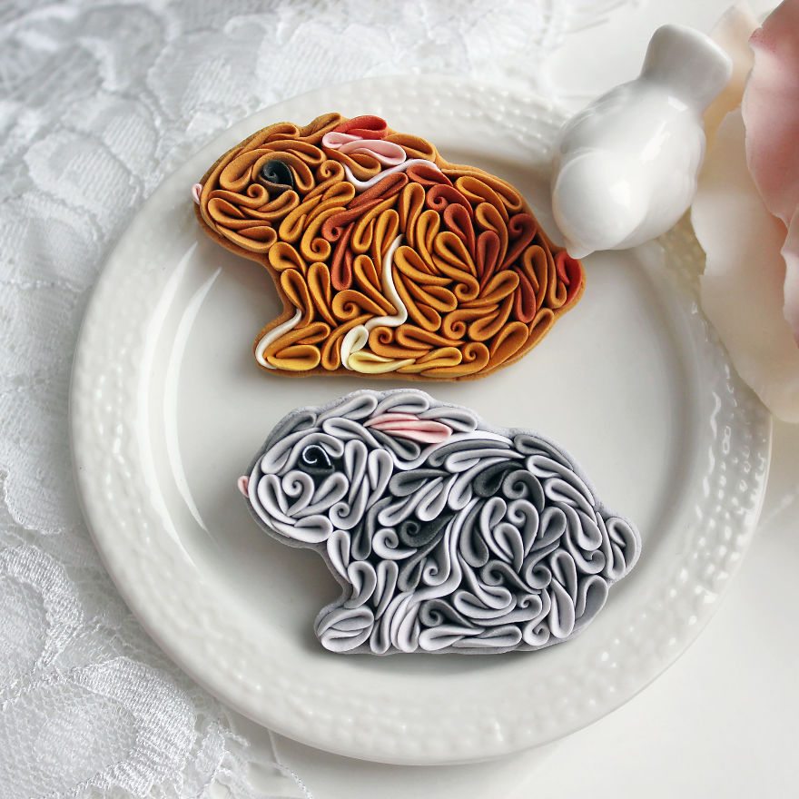 Gorgeous Animal Polymer Clay Jewelry Of With Colorful Patterns By Alisa Laryushkina 14