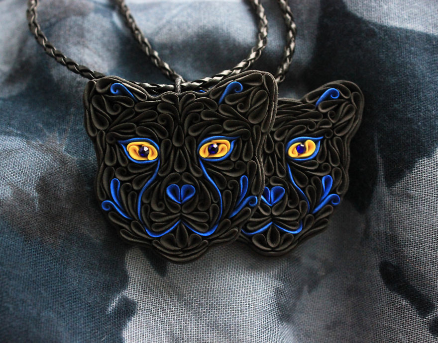 Gorgeous Animal Polymer Clay Jewelry Of With Colorful Patterns By Alisa Laryushkina 16