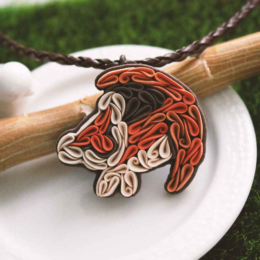 Gorgeous Animal Polymer Clay Jewelry Of With Colorful Patterns By Alisa Laryushkina 28