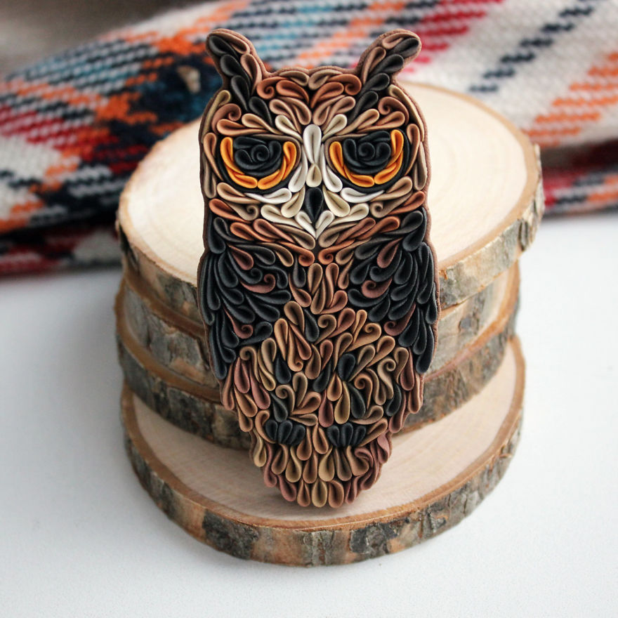 Gorgeous Animal Polymer Clay Jewelry Of With Colorful Patterns By Alisa Laryushkina 7