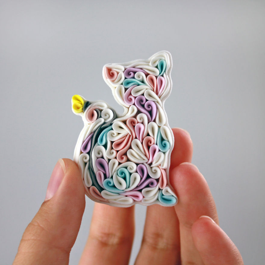 Gorgeous Animal Polymer Clay Jewelry Of With Colorful Patterns By Alisa Laryushkina 9