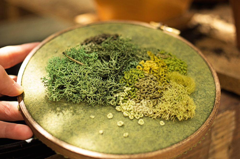 Showy And Intricate Moss Embroideries By Emma Mattson 16