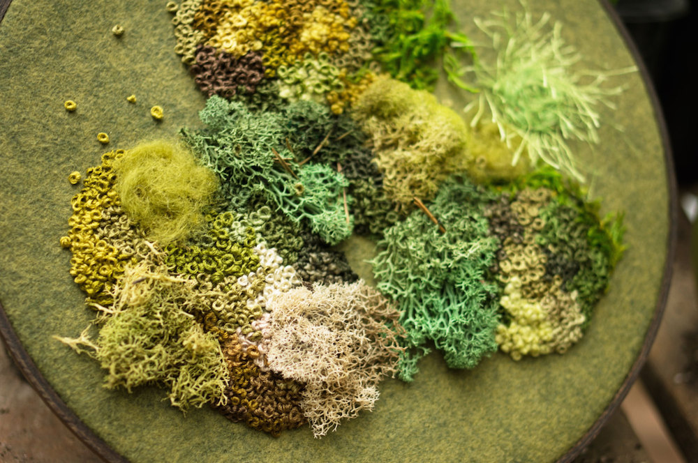 Showy And Intricate Moss Embroideries By Emma Mattson 17