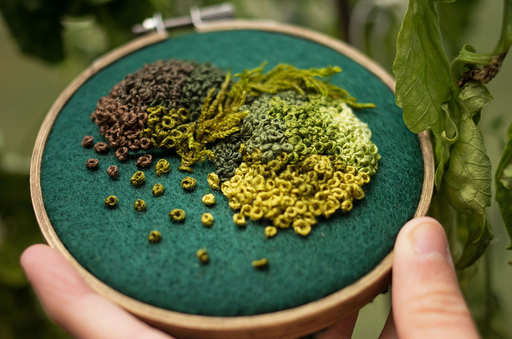 Showy And Intricate Moss Embroideries By Emma Mattson 18