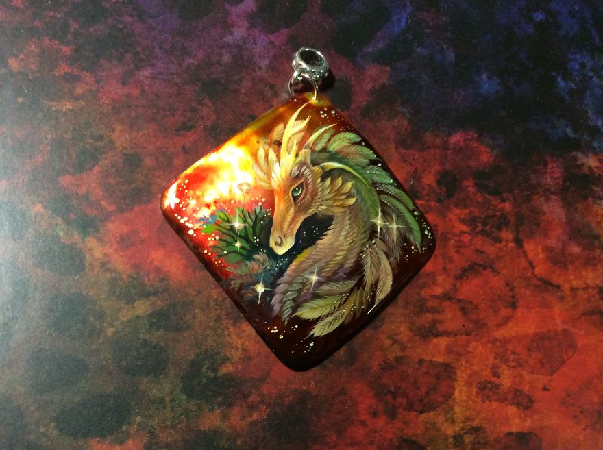 Stunning Paintings Of Dragons And Koi On Wood And Ornamental Stones By Tatiana Verkhovskaya 8