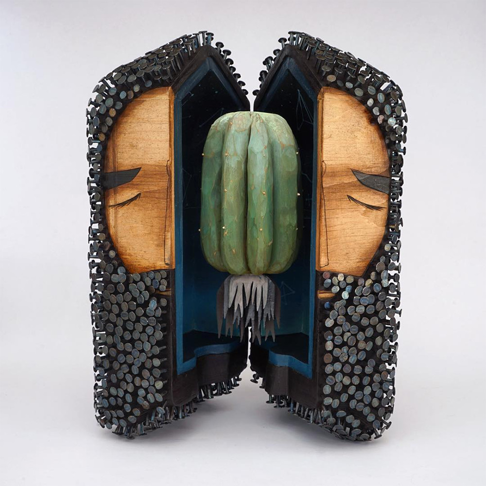 Stunningly Figurative Wood Sculptures Pierced With Hundreds Of Nails By Jaime Molina 4