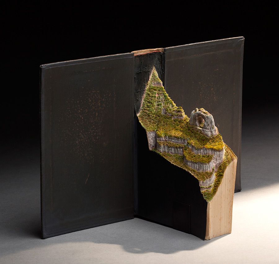 Artist Guy Laramee Turns Old Books Into Stunningly Natural Landscape Sculptures 26