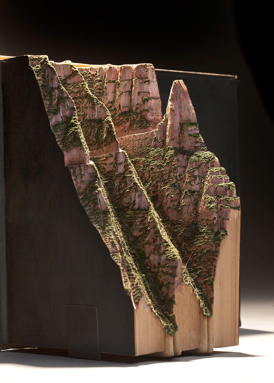 Artist Guy Laramee Turns Old Books Into Stunningly Natural Landscape Sculptures 30