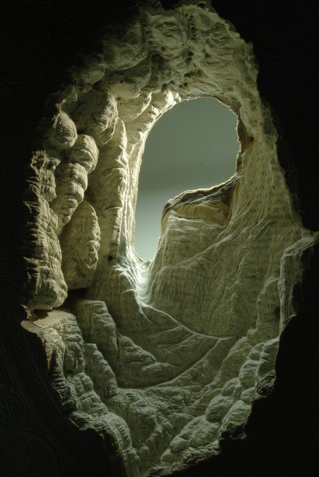 Artist Guy Laramee Turns Old Books Into Stunningly Natural Landscape Sculptures 40