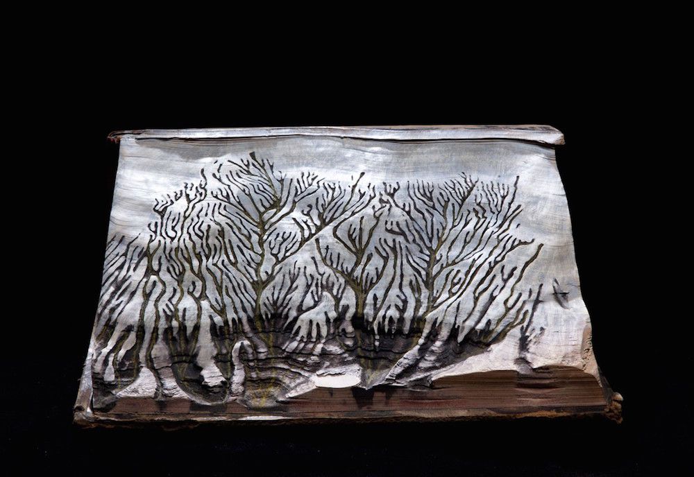 Artist Guy Laramee Turns Old Books Into Stunningly Natural Landscape Sculptures 5