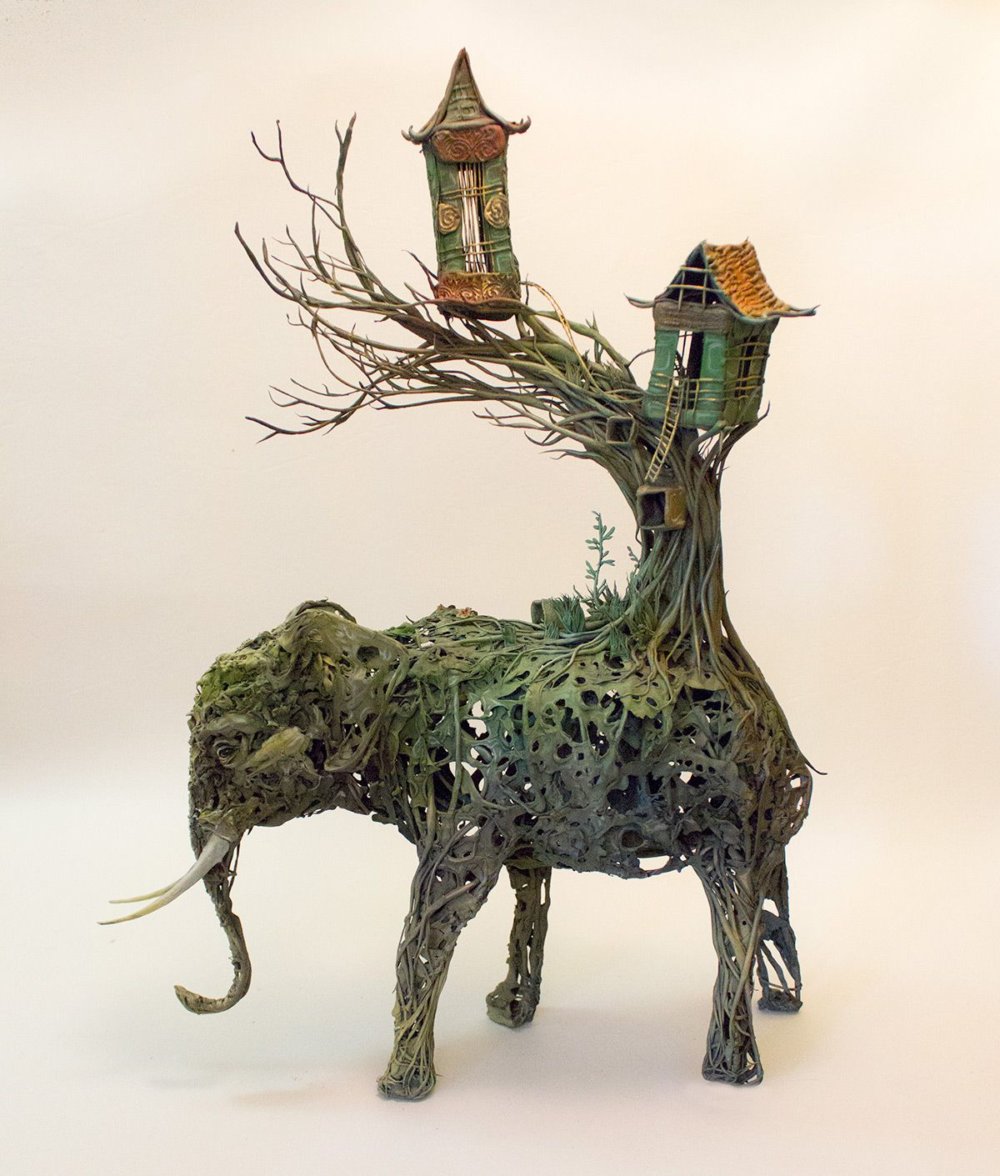 Lush And Surreal Sculptures Of Symbiotic Animals By Ellen Jewett 16