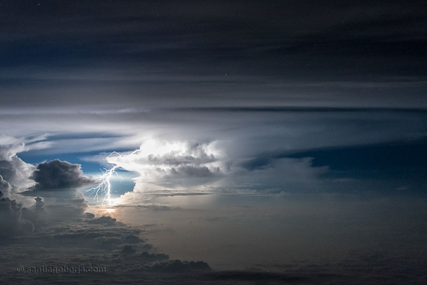 Astonishing Storm Photographs Taken From Cockpits By Pilot Santiago Borja 5