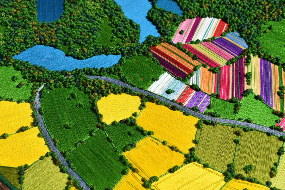 Awesome Scenarios Of Farmlands And Forests In The Textured Embroideries Of Victoria Rose Richards 5