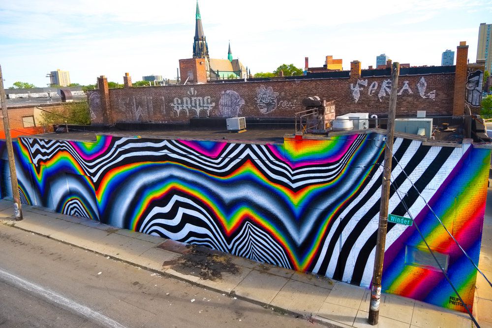 Chromatic 80s Style Murals By Felipe Pantone 14