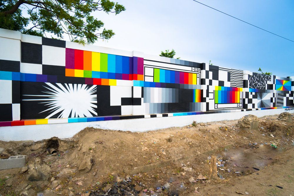 Chromatic 80s Style Murals By Felipe Pantone 5