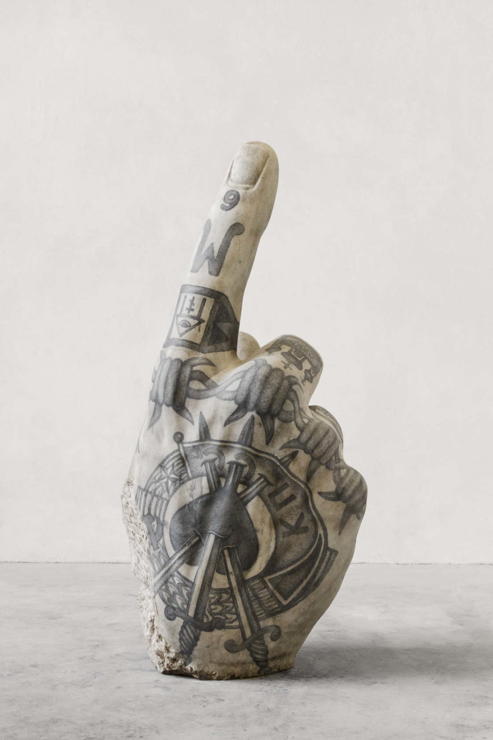 Classical Marble Sculptures Covered With Traditional Far Eastern Tattoos By Fabio Viale 5