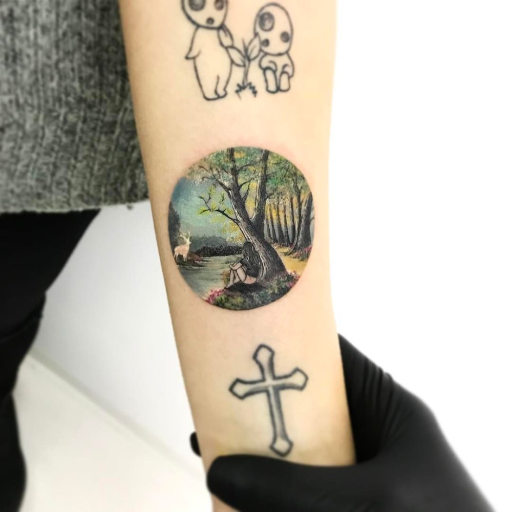 Dazzlingly Beautiful Illustration Tattoos Inside Tiny Circles By Eva Krbdk 20